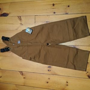 Carhartt Duck Washed Bib Overalls NWT Size 8 Kids